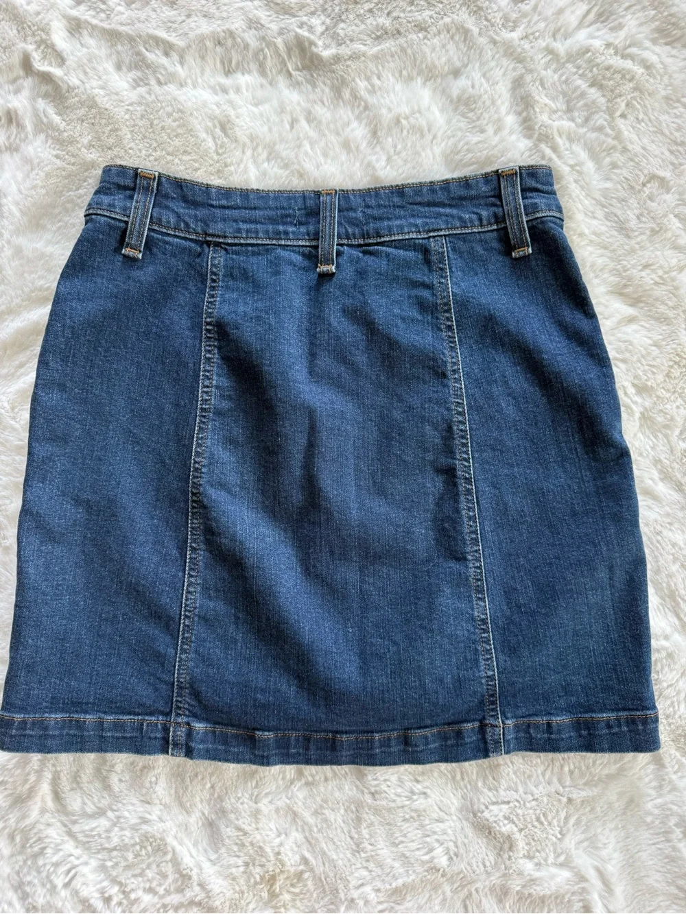 J. Crew Denim Button-Front Denim Mini Skirt